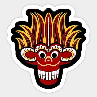 face, mask, beautiful, SriLanka, dancing, traditional Sticker